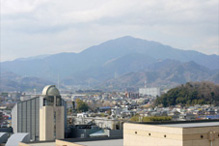 病院から見える大山