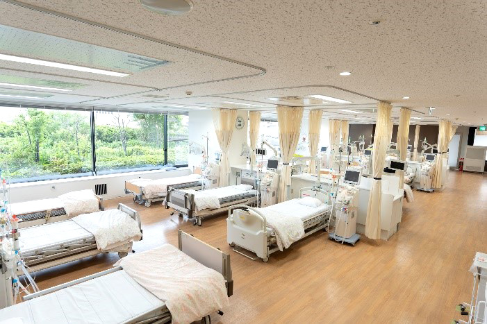 ゆとりのあるベッド間隔