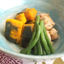 カボチャと鶏肉の煮物