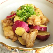 さつま芋と鶏肉の柚子こしょう和え