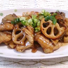 豚肉と根菜の甘辛生姜炒め