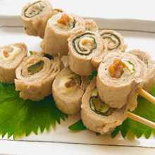 2種の豚肉ロール串