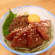 カツオの2種のっけ丼