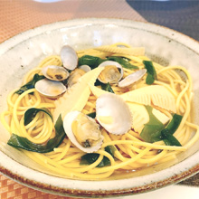 筍とあさりの春の和風パスタ