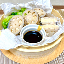 ささみのれんこん挟み蒸し