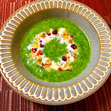 ほうれん草のリースポタージュ